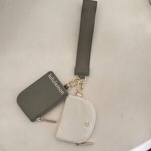 lululemon athletica Gray and Cream Key & Card Holders